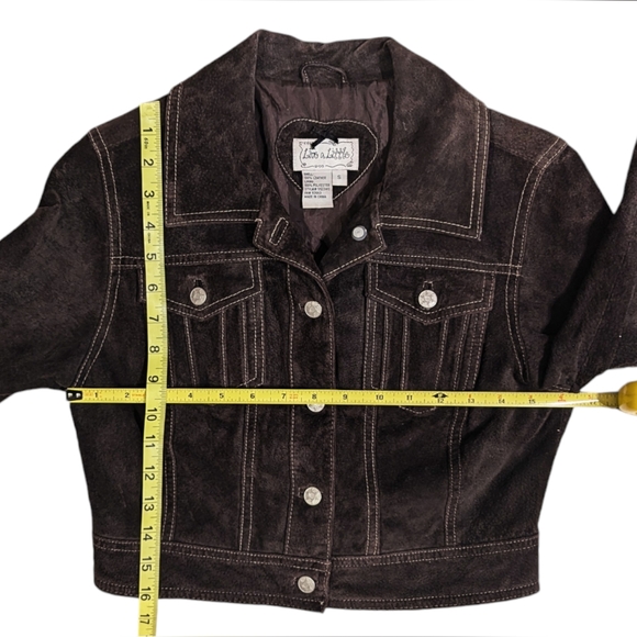 Brown Nubuck Leather Crop Jacket 🤎 - Picture 5 of 10